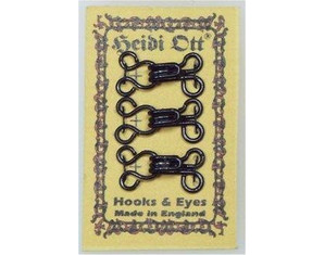 Heidi Ott XZ721 Black Hooks and Eyes - Fast FREE FedEx Shipping!