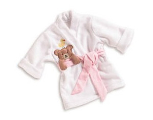 Lee Middleton Bear Bathrobe with Pink Belt - Fast FREE FedEx Shipping!