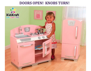 KidKraft Pink Retro Kitchen - Fast FREE FedEx Shipping!
