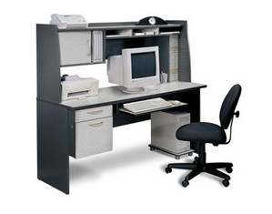Bestar In Space II Computer Desk with Hutch - Fast FREE FedEx Shipping!