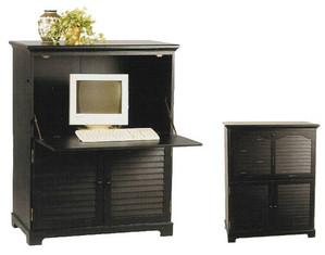 Passport Furniture Home and Office Ebony Computer Desk Set - FREE Inside Delivery!