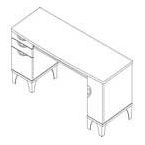 Espresso  Computer Desk Sets