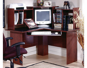 South Shore Cherry Wood Computer Desk Set