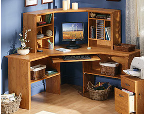 South Shore Country Pine Computer Desk Set
