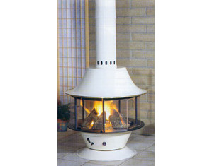 Malm Fireplaces Spin-A with Remote Control and Porcelain Base Gas Stove