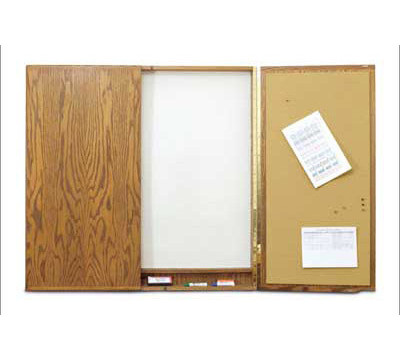 Marsh_Industries_48_x_96_inch_Contemporary_Oak_Conference_Cabinet_Combo_Boards.jpg