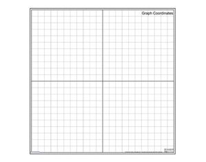 Marsh Industries Magnetic Learning Marker Board w/ Graph Coordinates Wall Mount White Board