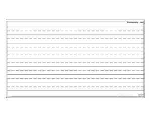Marsh Industries Magnetic Learning Marker Board w/ Penmanship Lines Wall Mount White Board