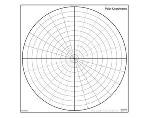 Marsh Industries Magnetic Learning Marker Board w/ Polar Coordinates Wall Mount White Board