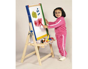 Guidecraft 4 in 1 Flipping Wooden Floor Childrens Easel