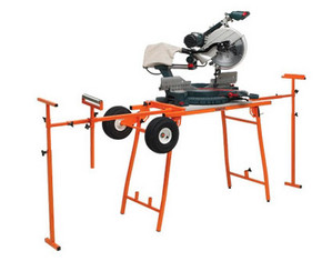 HTC Products Professional Meter Saw Stand with Pneumatic Tires
