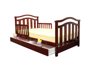 Mia Moda Mission Collection Style Toddler Bed with Storage Drawer