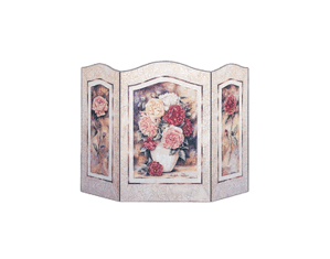 SEI Cabbage Rose Fireplace Screen