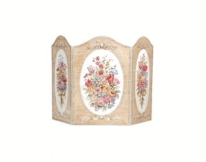 SEI Tapestry and Floral Fireplace Screen