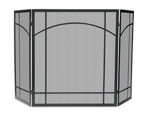 UniFlame 3 FOLD BLACK WROUGHT IRON MISSION SCREEN