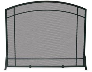 UniFlame SINGLE PANEL BLACK WROUGHT IRON MISSION SCREEN