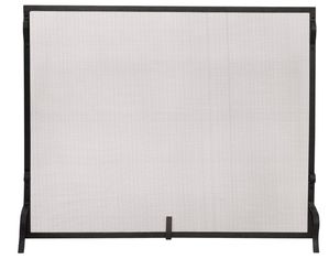 UniFlame SINGLE PANEL BLACK WROUGHT IRON SPARKGUARD - LARGE