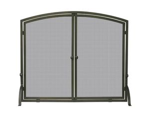 UniFlame SINGLE PANEL BRONZE FINISH SCREEN WITH DOORS