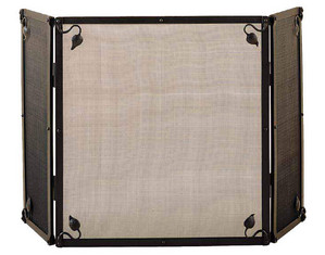 Stone County Leaf Triple Panel Fireplace Screen