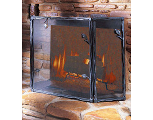 Stone County Sassafras Triple Panel Fireplace Screen