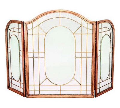 UniFlame_3_Fold_Antique_Copper_Leaded_Glass_Screen_Fireplace_Screen.jpg