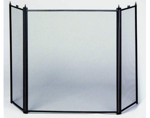 UniFlame 3 Fold Black Fireplace Screen - Fast FREE FedEx Shipping!