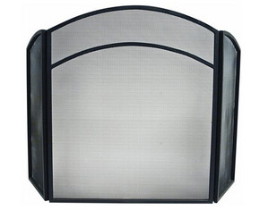 UniFlame 3 Fold Black Wrought Iron Arch Top (DISCO: 01/08/2008) Fireplace Screen