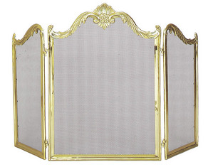 UniFlame 3 Fold Fully Cast Solid Brass (NO ETA) Fireplace Screen - Fast FREE FedEx Shipping!