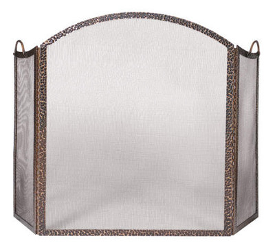 UniFlame_3_Fold_Hammered_Antique_Copper_Screen_Fireplace_Screen.jpg