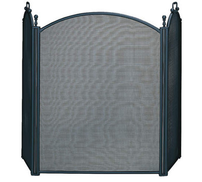 UniFlame_3_Fold_Large_Diameter_Black_Screen_with_Woven_Mesh_Fireplace_Screen.jpg