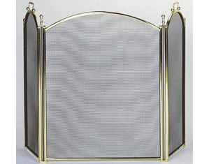 UniFlame 3 Fold Solid Brass Premium (NO ETA) Fireplace Screen