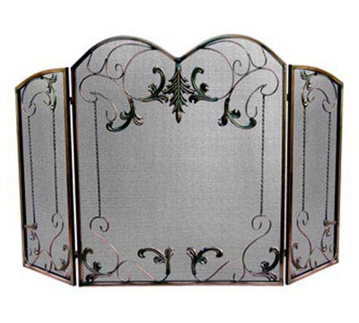 UniFlame_3_Fold_Venetian_Bronze_Screen_with_Leaf_Scrolls_Fireplace_Screen.jpg