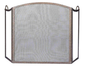 UniFlame 3 Fold Vintage Copper Fireplace Screen