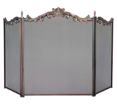 UniFlame_3_Panel_Antique_Copper_Cast_Solid_Brass_Screen_Fireplace_Screen.jpg