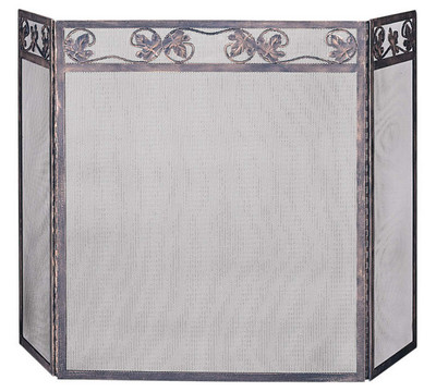 UniFlame_3_Panel_Antique_Rust_Wrought_Iron_Screen_with_Leaves_Fireplace_Screen.jpg
