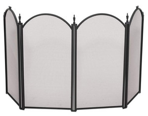 UniFlame 4 Fold Mini Black (NO ETA) Fireplace Screen