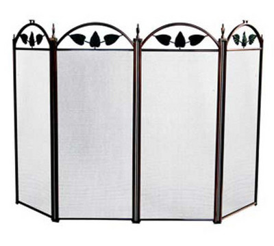 UniFlame_4_Fold_Satin_Copper_Fireplace_Screen_with_Black_Leaves_Fireplace_Screen.jpg