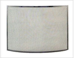 UniFlame Single Panel Curved Wrought Iron Fireplace Screen