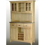 Natural  Buffet/Sideboards with Hutch