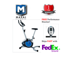 Masai Fitness Upright Stationary Exercise Bike - Fast FREE FedEx Shipping