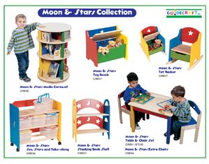 Guidecraft Moon and Stars Children Bookcases