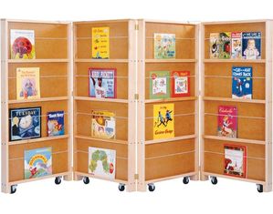Jonti-Craft Four Section Mobile Library Children's Bookcase