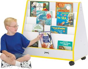 Jonti-Craft Rainbow Accents Big Book Mobile Pick-A-Book Stand 1 Sided