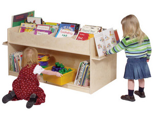 Steffy Wood Mobile Bookcase Center