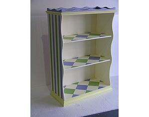 Sweet Beginnings Stripes and Harlequin Children Bookcases - FREE Inside Delivery!