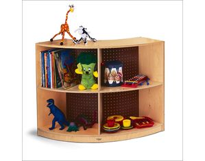 Whitney Bros Curved Children Bookcase Pegback Curved In