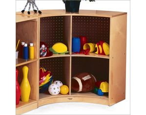 Whitney Bros Curved Children Bookcase Pegback Curved Out