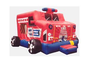 Kidwise Fire Truck Bounce House (Commercial Grade)