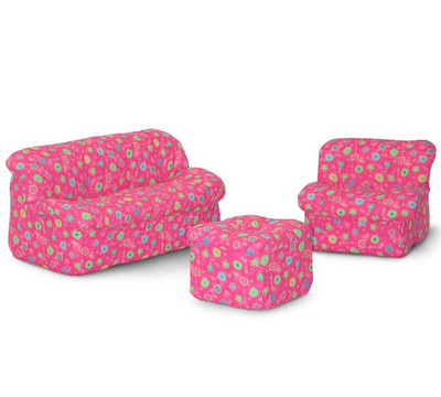 Trifold Foam Beds on Elite Children S Mini Mushroom 3 Piece Sofa Set From The Futon