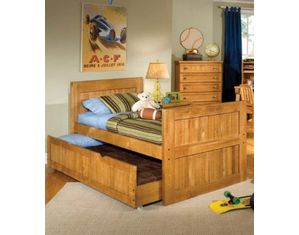 American Woodcrafters Casual Wood Weathered Stain 4/6 Captains Bed